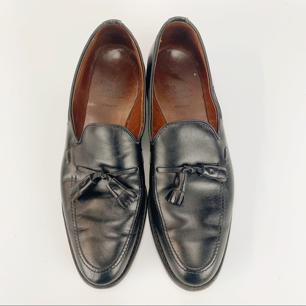 Allen Edmonds Black Slip On loafers with Tassels - Picture 1 of 6